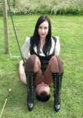Outdoor face-sitting an punishment