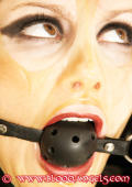 Sumissive teen gagged and restrained. 